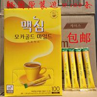 韓國進(jìn)口麥馨咖啡粉Maxim三合一摩卡速溶100條禮盒裝黃盒麥馨咖啡