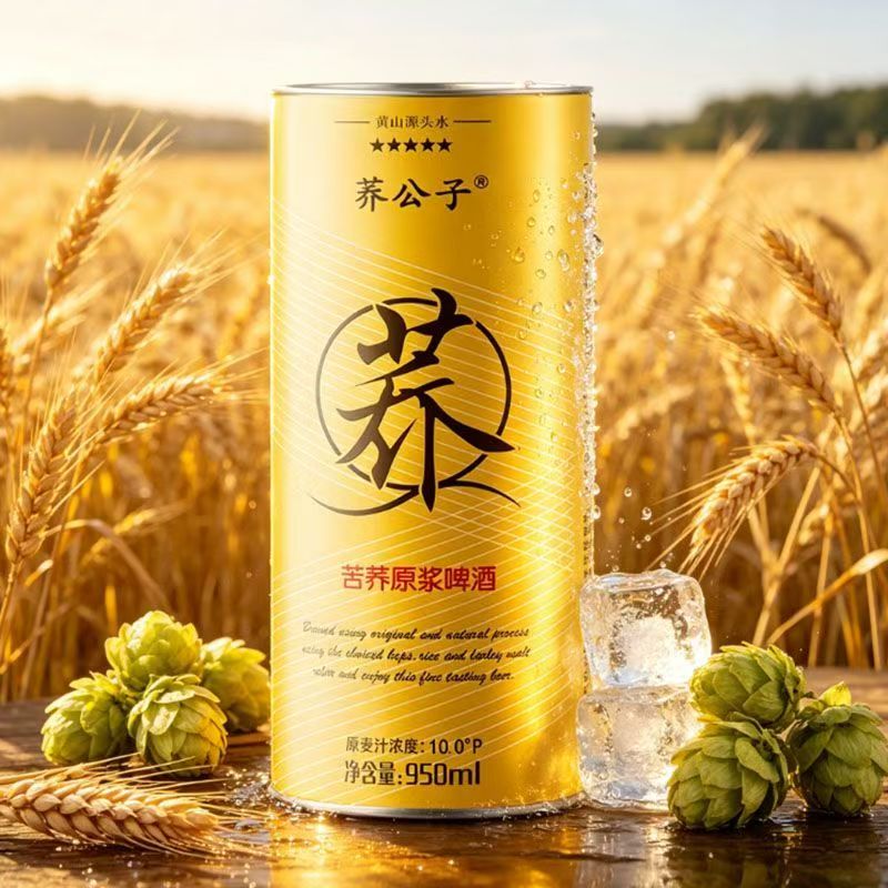 荞公子苦荞原浆啤酒950ml*6桶