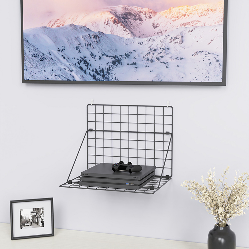 家用简易墙上壁挂PS4 prso游戏机置物架Xbox铁艺支架switch竖立架 - 封面