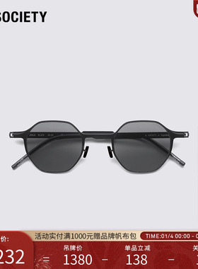 A.SOCIETY Topologie联名系列方形休闲复古金属太阳镜 JANJA