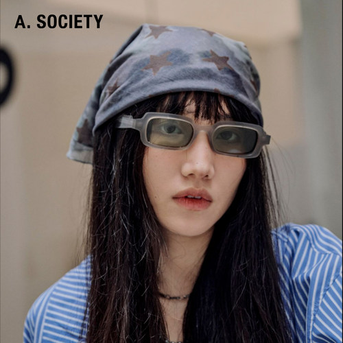 【新品】A.SOCIETY 复古窄方框墨镜防紫外线太阳镜墨镜男女 IVY