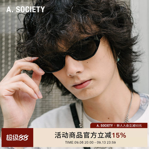A.SOCIETY复古猫眼防紫外线墨镜