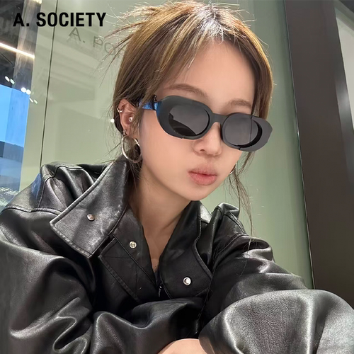 明星同款 A.SOCIETY RAW系列时尚防晒方框窄版休闲男女墨镜PARKER