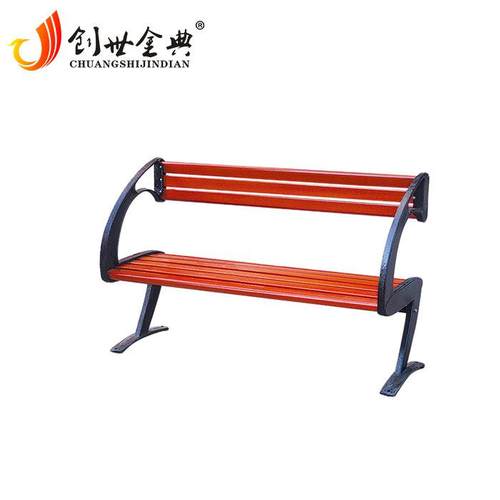 厂家直销特价公园椅户外休闲椅铸铁脚木椅JD-6902