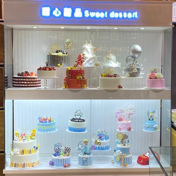 店面包展示柜模型烘焙生日蛋糕实木展示架商用玻璃蛋糕店样品铁艺