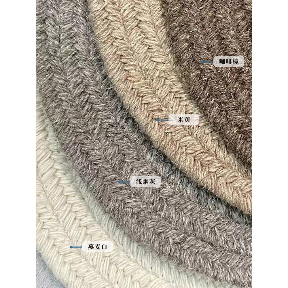 加厚羊毛地毯客厅茶几沙发垫手工编织家用卧室床边毯简约地垫定制