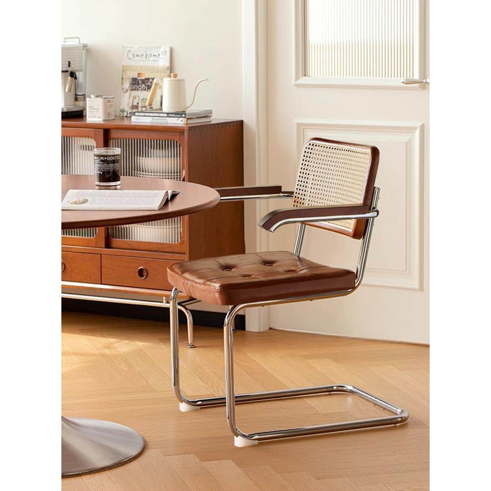 中古椅网红藤编餐椅北欧实木家用设计师扶手椅咖啡厅酒店休闲椅子,住宅家具,餐椅,淘宝优惠券,粉丝福利购,淘宝优惠卷