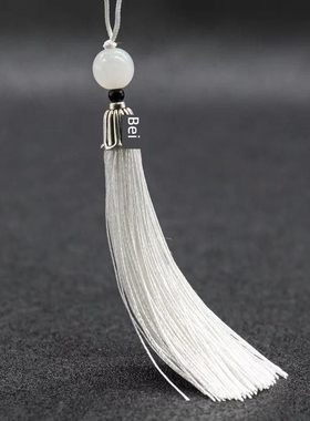 【买二送一】串珠藏银帽流苏竹笛挂流苏古琴饰品DIY手工覆古风