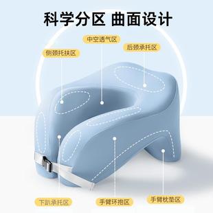 R061枕公室趴睡枕学生教室午抱旅行护 记枕忆棉U休型午睡枕办FPN