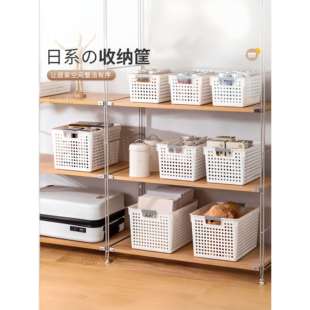 日本チュシンミ 收纳筐杂物收纳篮家用置物篮宿舍厨房桌面收纳盒