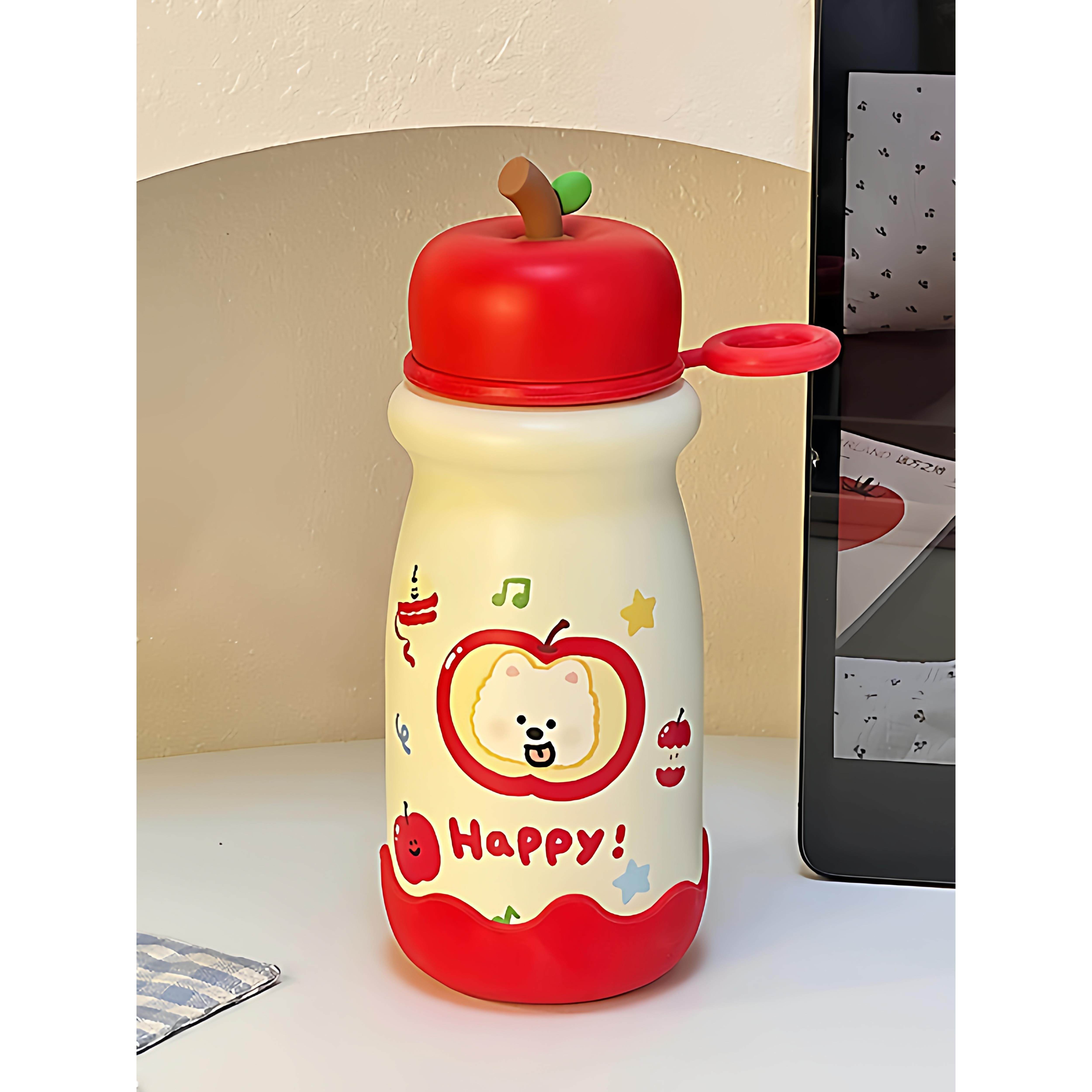韩国可爱卡通苹果保温杯500ml361不锈钢内胆儿童便携水杯高级感女