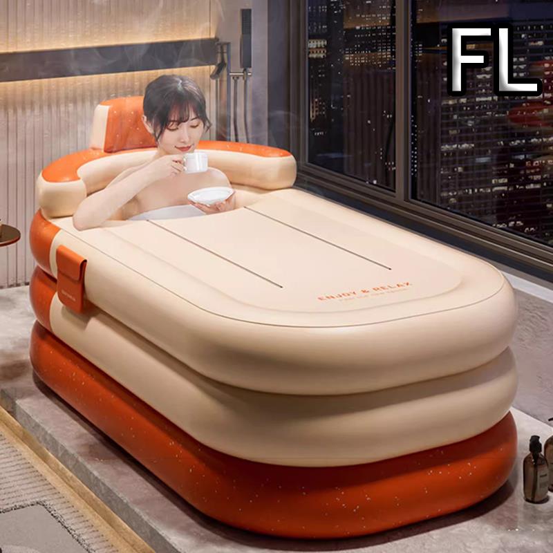 德国充气泡澡桶家用室内折叠洗澡浴缸浴桶浴室全身加厚浴盆神器