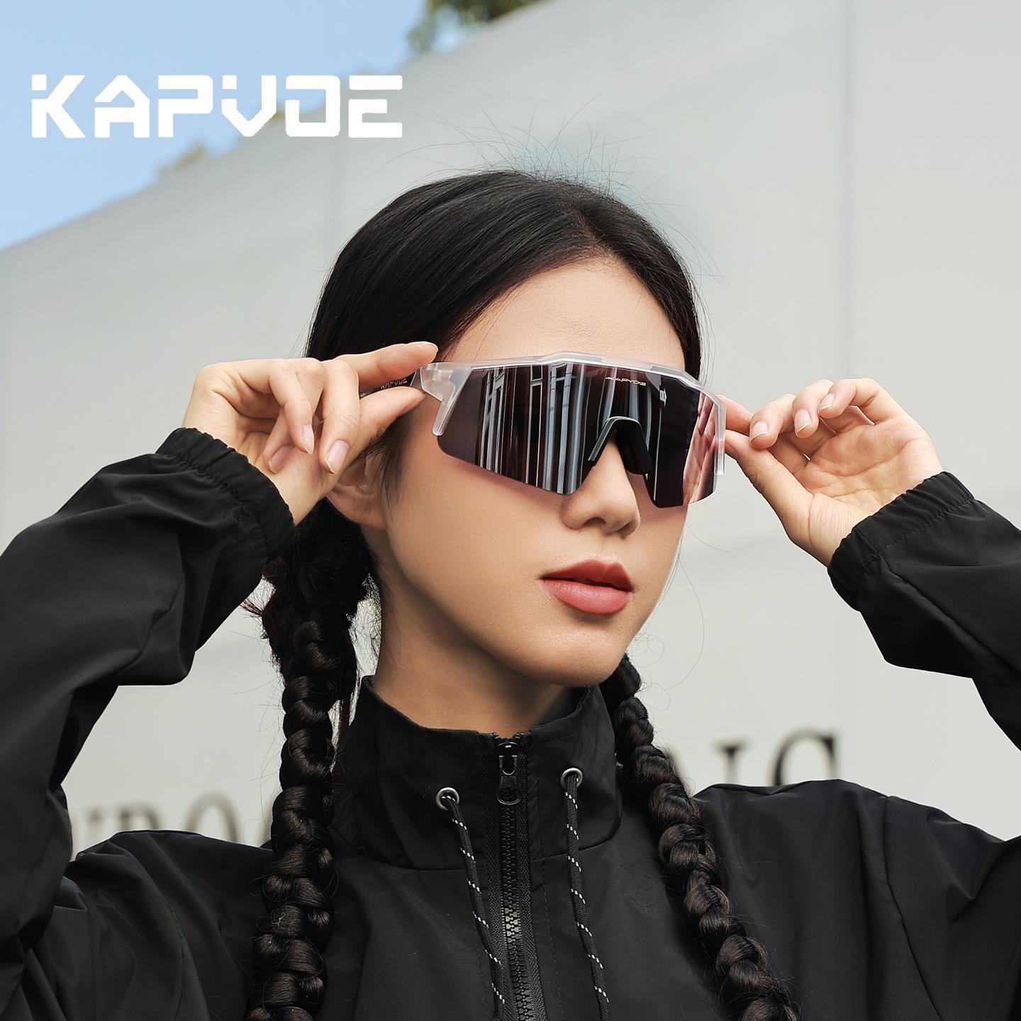 KPVOE卡普风KE9023沃骑行眼镜日运动护目防变色风镜近视骑车男A女