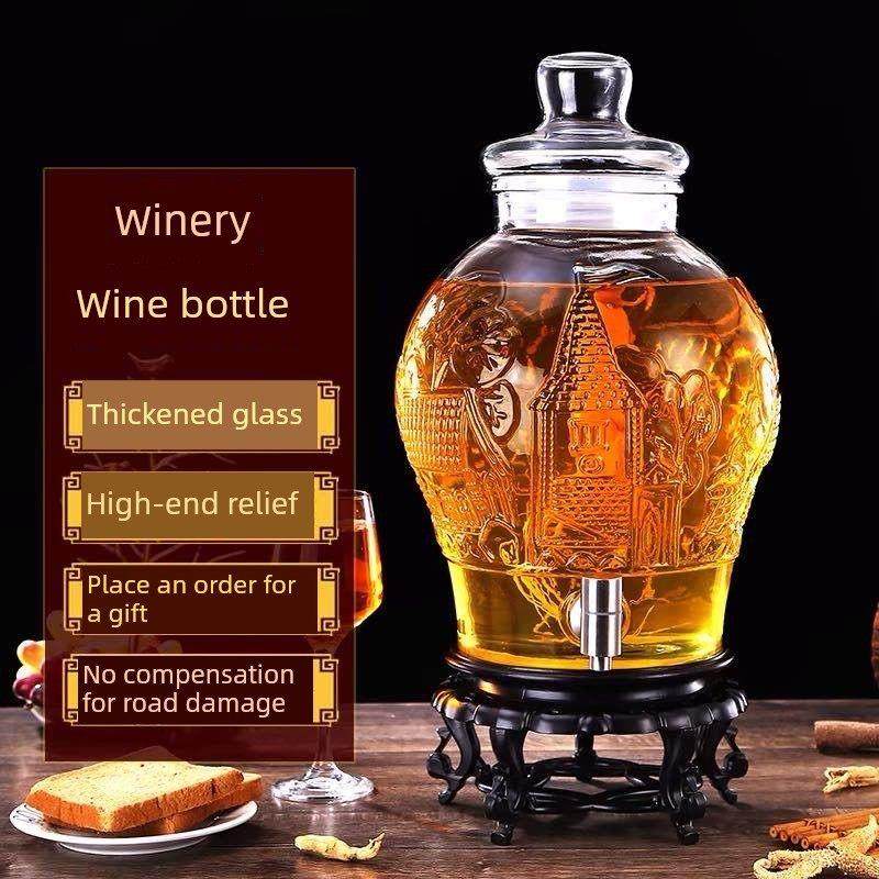 无铅泡酒玻璃瓶 5斤10斤泡酒坛罐子加厚带龙头家用人参泡酒专用瓶,厨房/烹饪用具,密封罐,淘宝优惠券,粉丝福利购,淘宝优惠卷