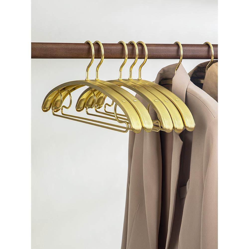 衣架太空铝宽肩家用衣挂晾衣金属防滑无痕衣架子晒衣服衣撑挂衣架