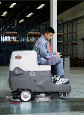 坦虎H750 Pro驾驶式洗地机工厂步行街洗地机工业洗地机工厂洗地车