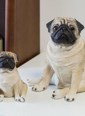 家居饰品创意欧式客厅装饰品摆件仿真狗玄关酒柜电视柜工艺品摆设