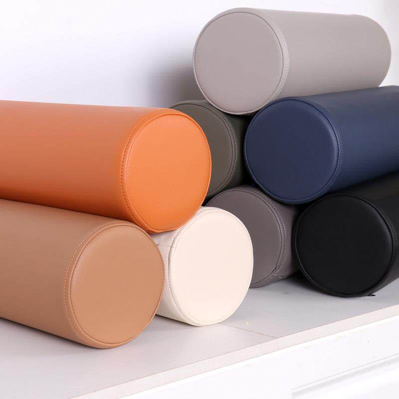 沙发圆柱靠背枕新中式客厅扶手枕现代长条形仿皮靠枕靠垫圆形腰枕