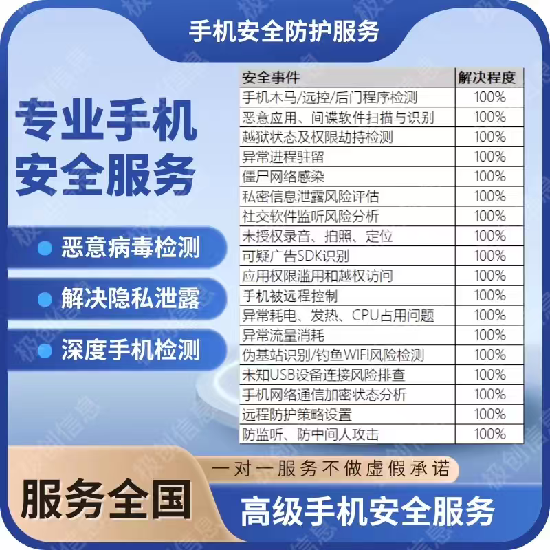 手机专业杀毒安全检测防监听