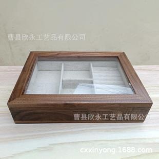 木质翻盖首饰珠宝收纳盒 木质首饰收纳木盒 家用整理木盒翻盖盒子