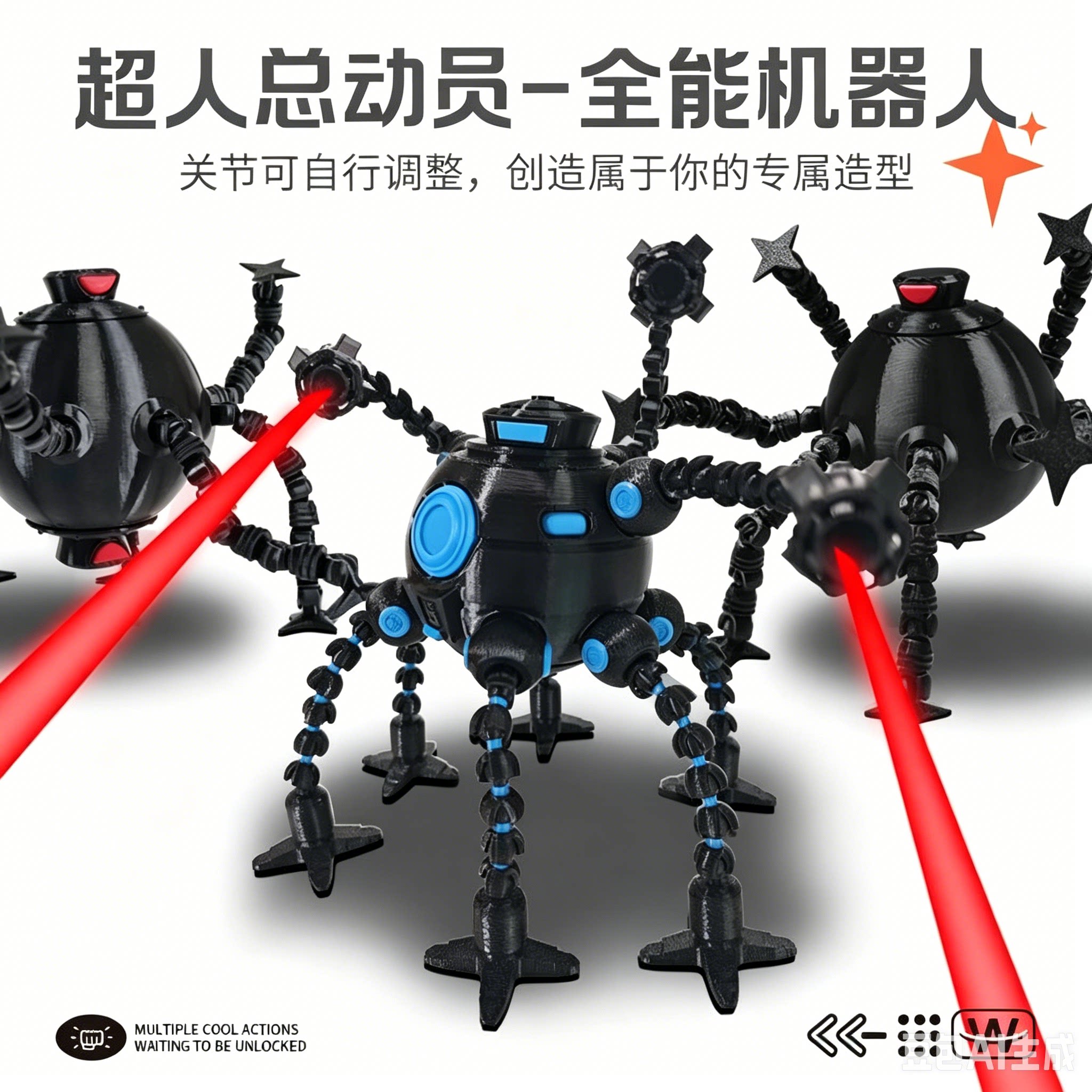 2026新品全套3D打印全能机器人超人总动员手办儿童模型摆件玩具男