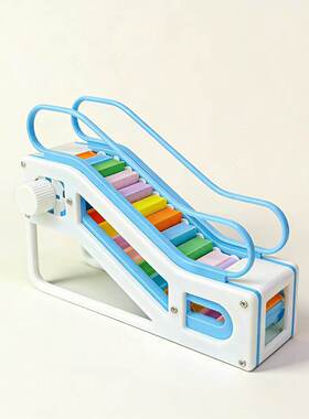3d打印彩虹手扶梯玩具模型商场电梯手动旋钮上下儿童仿真模型电梯