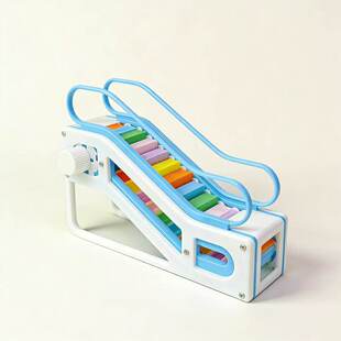 3d打印彩虹手扶梯玩具模型商场电梯手动旋钮上下儿童仿真模型电梯