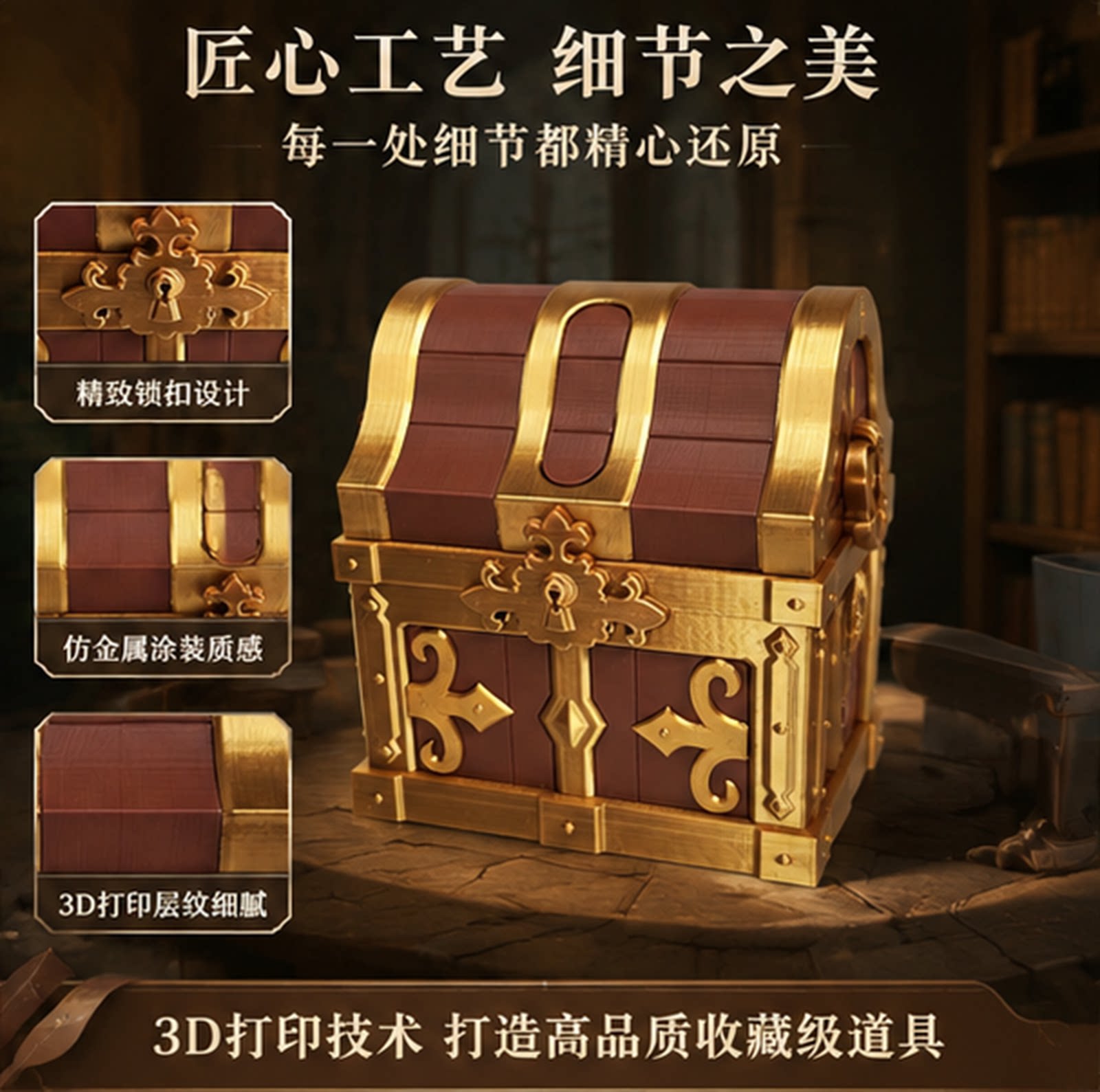 原神3D打印惊喜华丽宝箱送女生