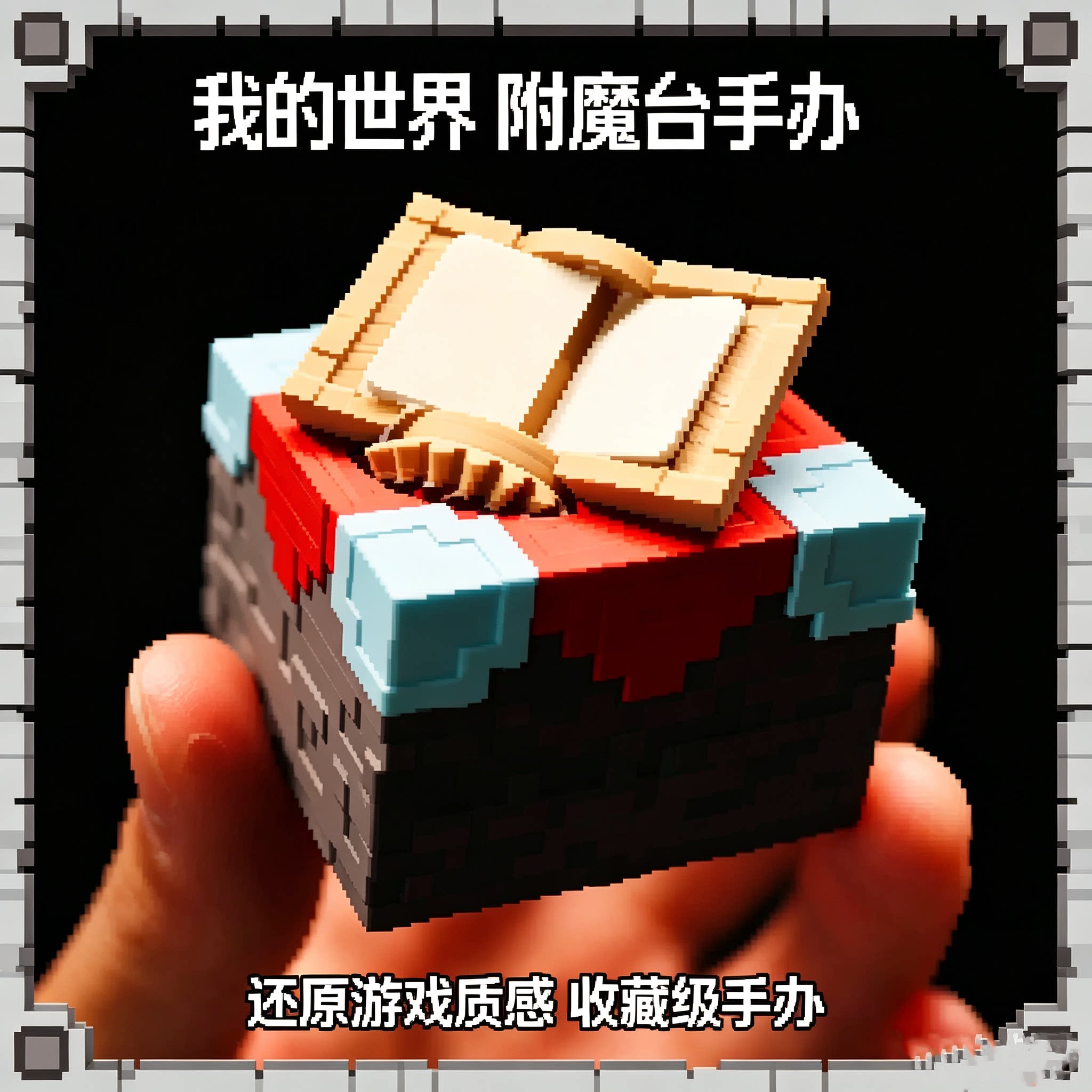 我的世界可动翻页附魔台手办礼物