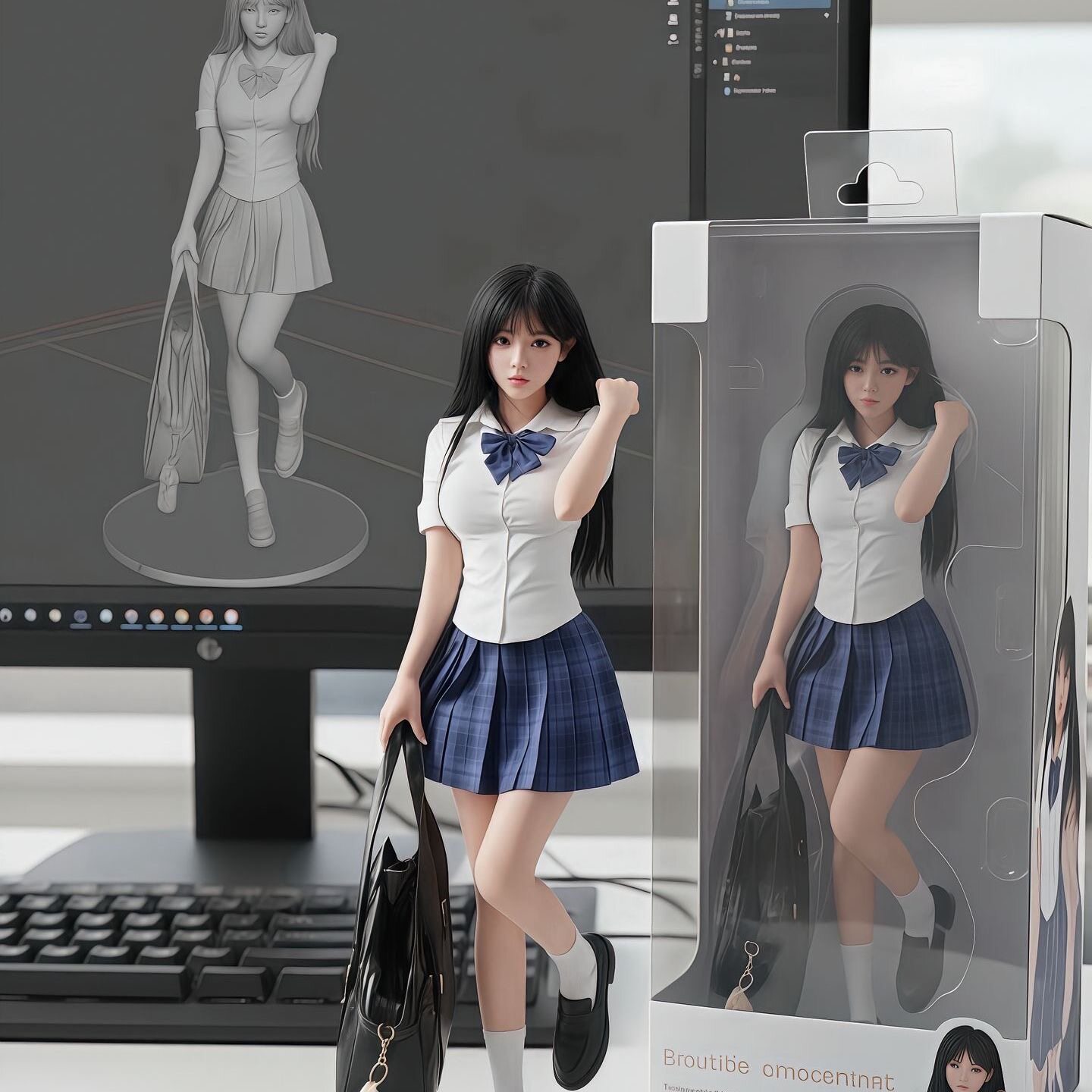 3D打印全身真人手办定制全彩立体模型偶像人像真人照片制作打印