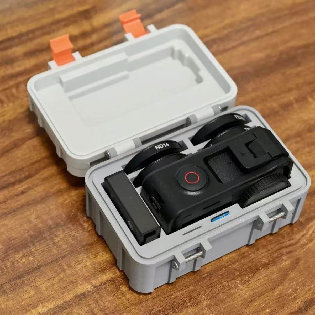 3d大疆action3/4/5GoPro运动相机包收纳盒整理eva海绵电池收纳盒