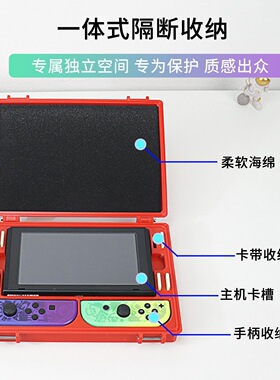 适用任天堂SWITCH2 OLED 1 NS2收纳包收纳盒保护箱游戏卡防水防潮