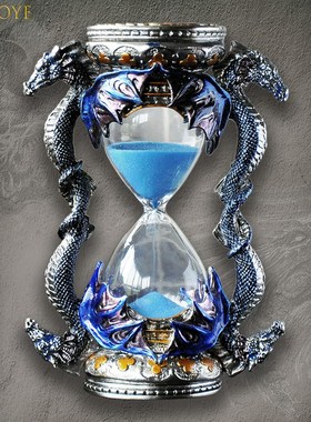 耶梦加得金属沙漏15分钟计时器龙形创意摆件家居饰品生日圣诞礼物