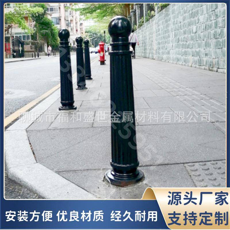 铸铁罗马立柱止车柱人行道隔离桩路障柱河道铁链柱道路阻车桩