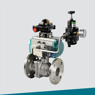 气动球阀不锈钢dn50切断阀蒸汽两片式阀门法兰球阀高平台零泄露