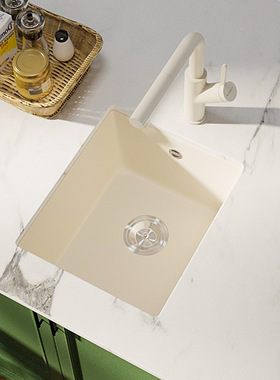 德国迈锐博厨房吧台小迷你石英石水槽岛台西厨台下单槽花岗岩556