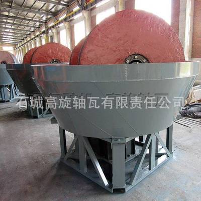 大型加厚双辊水碾机尾矿金砂提取机岩金矿渣高锰钢粉碎研磨机