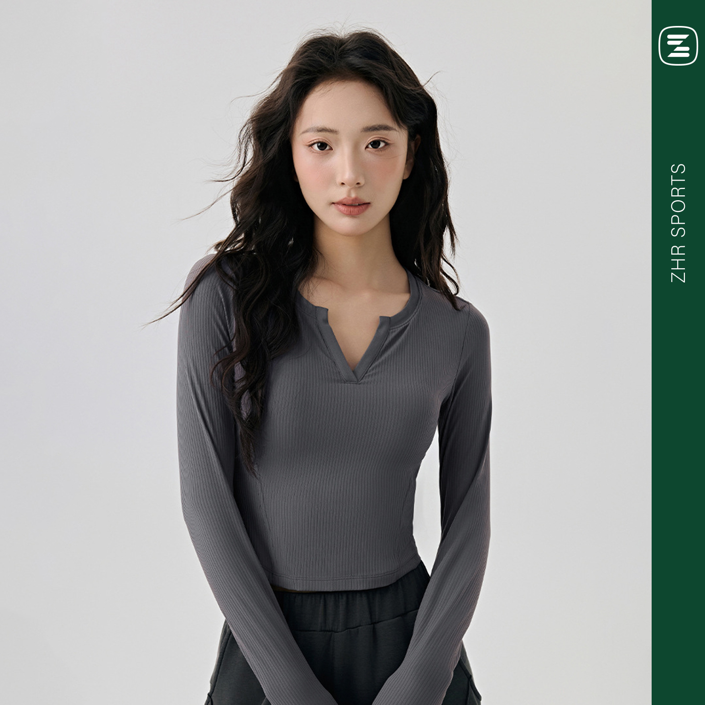 ZHRSPORTS带胸垫运动网球服长袖