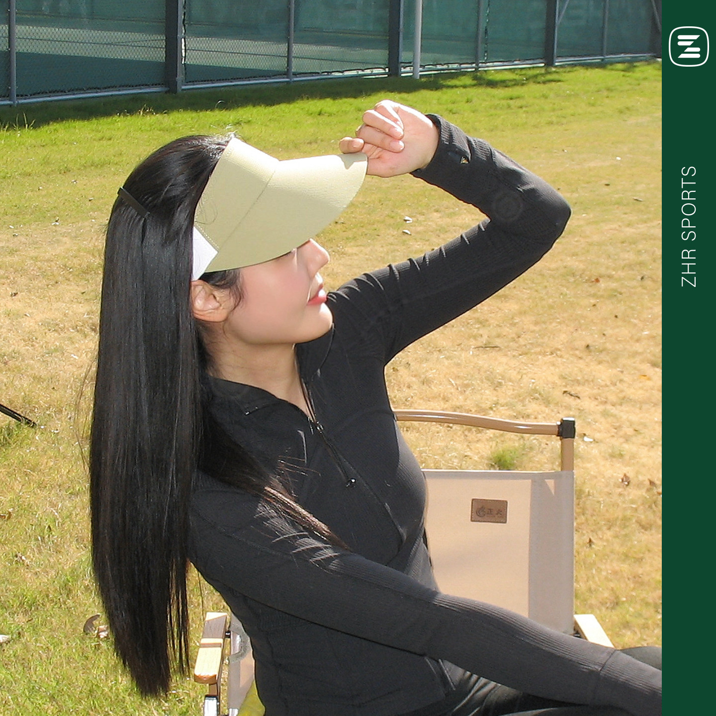 ZHRSPORTS运动空顶帽女防晒鸭舌帽撞色高尔夫球帽户外运动网球帽