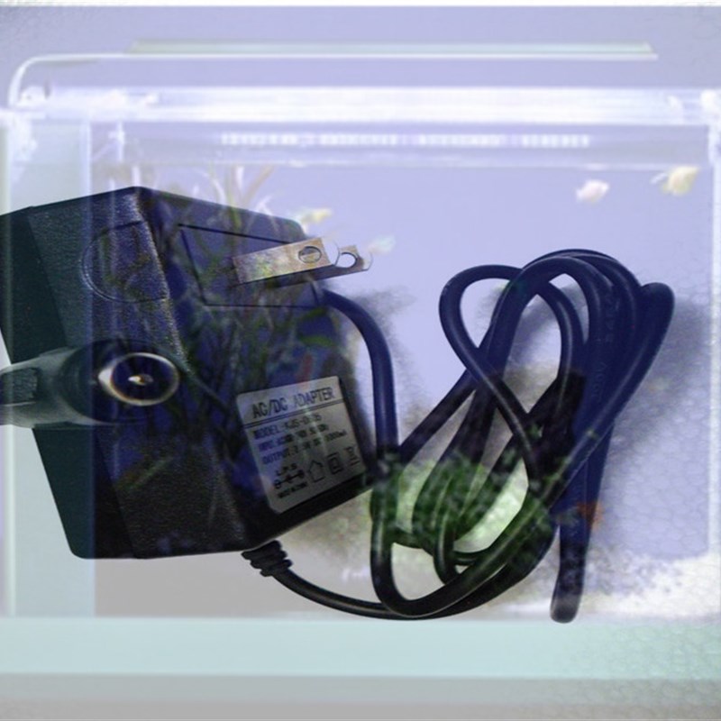 阿诺比A-398小鱼缸LED灯配件新老款5V9V电源适配器 变压器 电源线