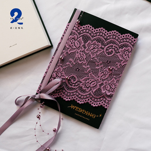 贰定制礼结婚誓言卡新人誓词宣誓卡高级致辞誓书蕾丝誓言卡2本新