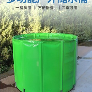 家用户外大容量雨水收集带盖存水桶多功能便携式收纳蓄储水折叠桶