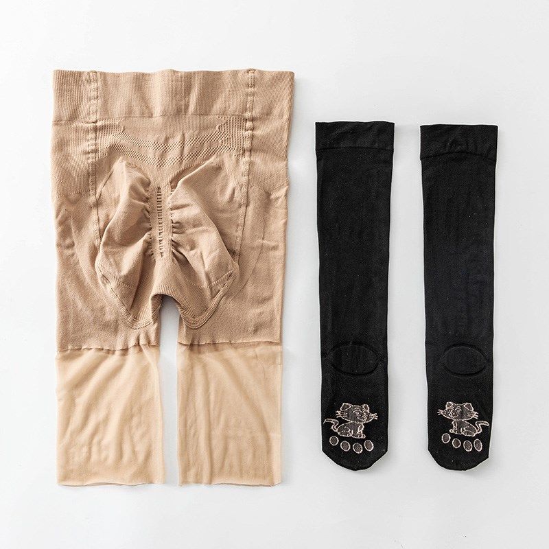 小腿袜女春秋季显瘦腿带安全裤连裤袜JK丝袜薄款长筒袜黑色中筒袜,女士内衣/男士内衣/家居服,连裤袜/打底袜,淘宝优惠券,粉丝福利购,淘宝优惠卷