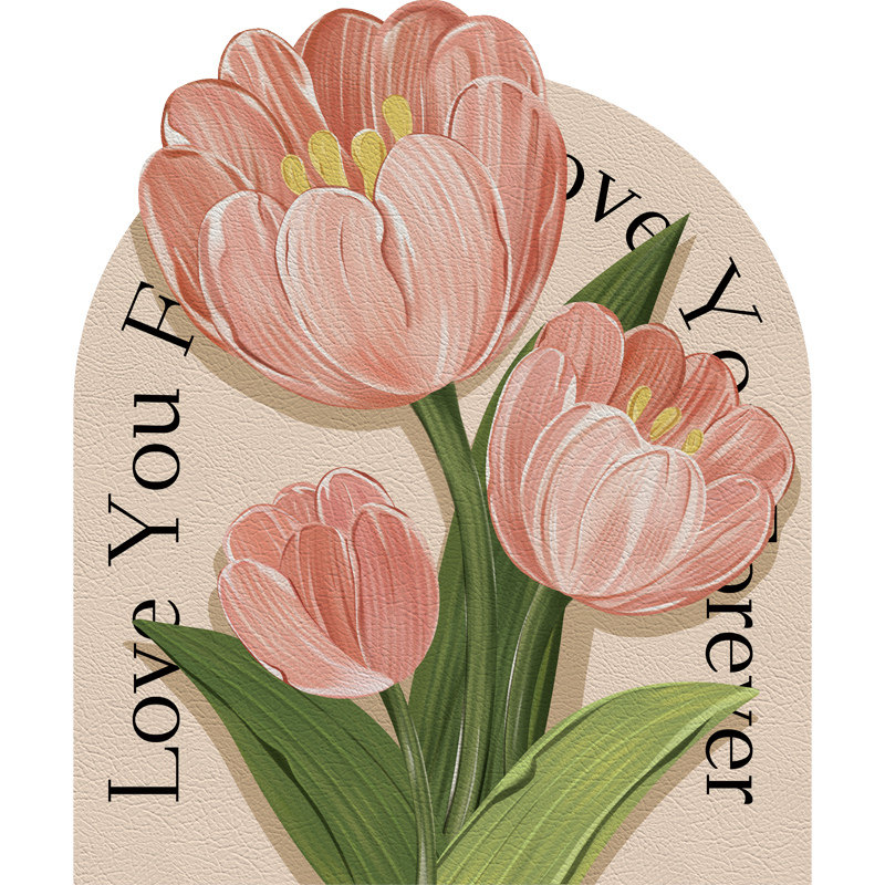 郁金香入户门地垫pvc可擦免洗可裁剪门垫进门门口脚垫子皮革地毯,居家布艺,家用脚垫,淘宝优惠券,粉丝福利购,淘宝优惠卷