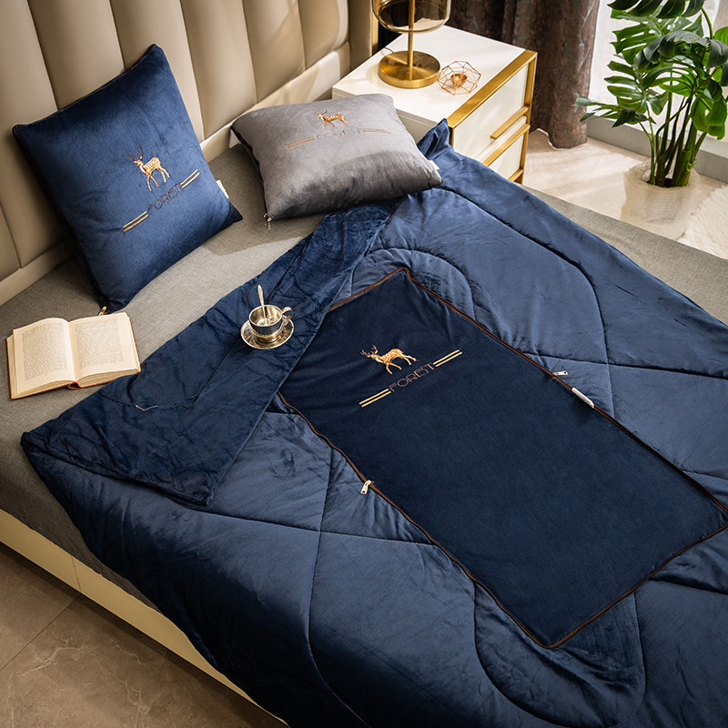 汽车抱枕被子两用车用简约加厚珊瑚绒毯办公室午睡枕头毯子二合一,居家布艺,抱枕被,淘宝优惠券,粉丝福利购,淘宝优惠卷