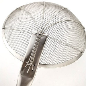 旺利来不锈钢漏勺大网漏无焊接捞勺加长笊篱漏网厨房捞篱酒店用品