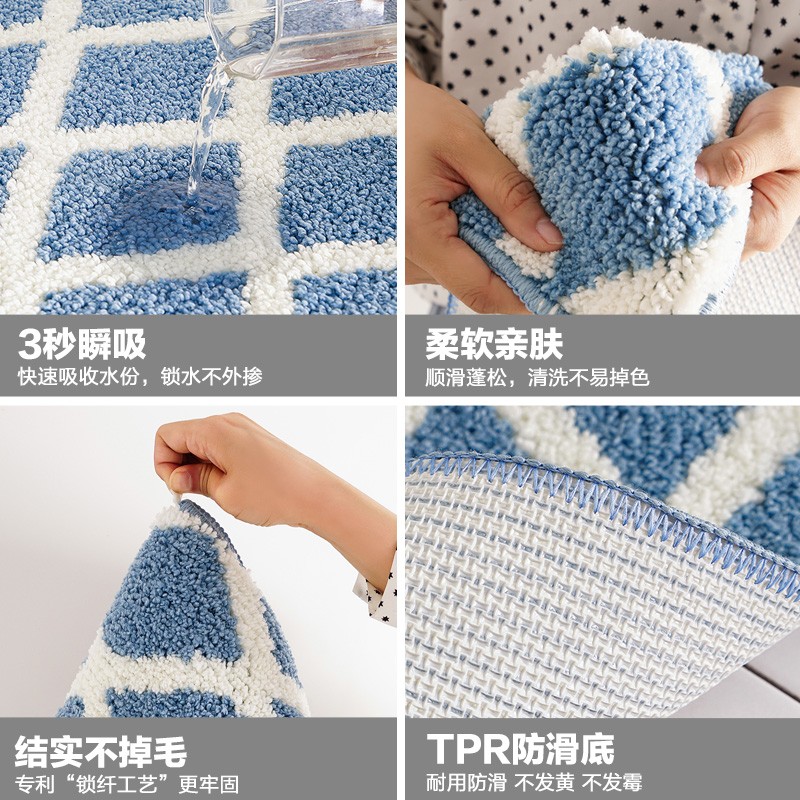 北欧入户门地垫进门门口防滑脚垫家用进户门卧室垫子吸水耐脏门垫