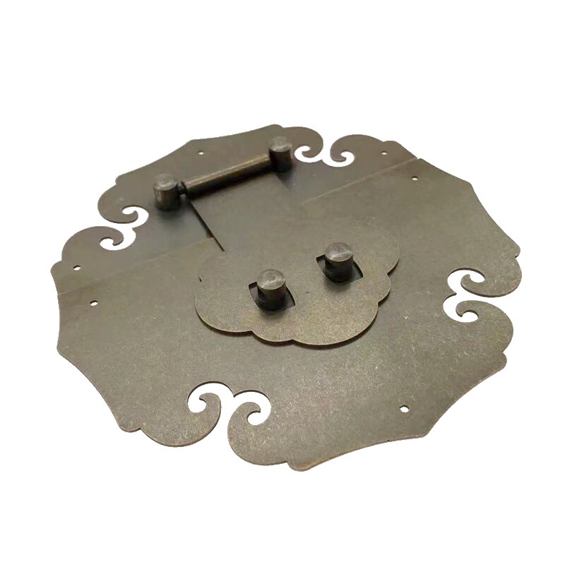 樟木箱铜配件锁扣搭扣纯铜仿古暗箱扣老式家具五金箱子锁片铜锁鼻