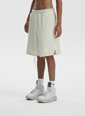 LOSTCTRL抽绳卷边休闲短裤男夏季宽松美式五分裤