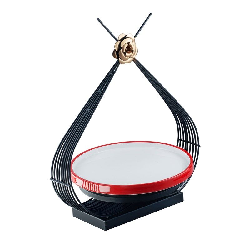 创意菜品支架铁艺底座特色凉菜盘子自助餐厅明档展示架子酒店餐具